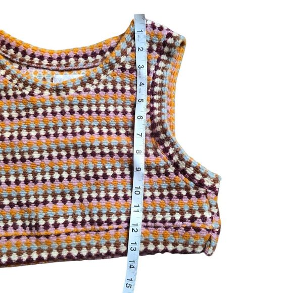 Zara -629 Multicolor Knit Crop Top Boho Hippie Fits an XS/S - Picture 6 of 6